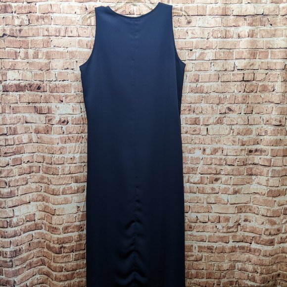 Travel Smith Blue Sleeveless 100% Polyester Dress Size 14P Women's Petite - Picture 8 of 8